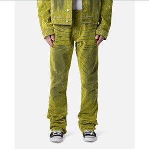 m n m l B576 Western Flare Denim Jean, Men's Size 33 - Green